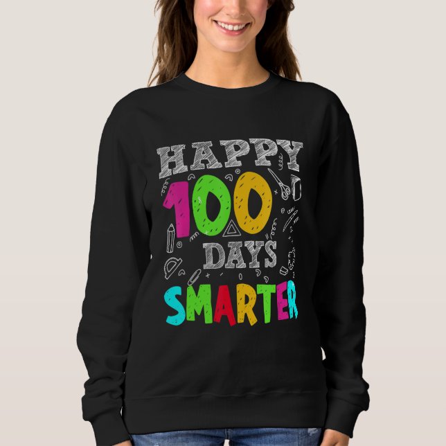 Sweatshirt 100 Days Smarter Teachers Costume 100 Days Student (Devant)