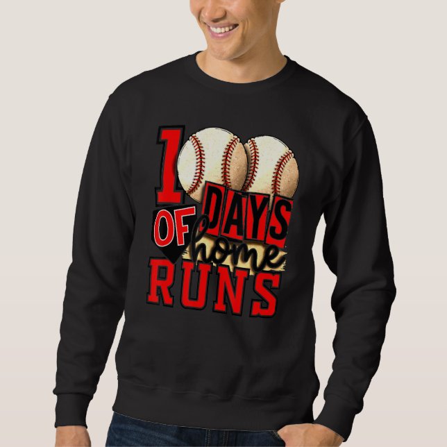 Sweatshirt 100 Jours À Domicile Dirige École De Baseball Garç (Devant)