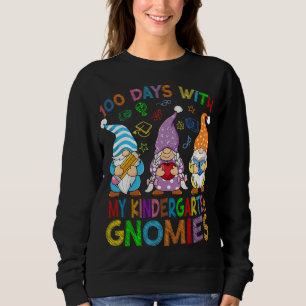 Sweatshirt 100 Jours Avec Mon Jardin D'Enfance Gnomes Enseign