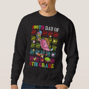 Sweatshirt 100 Jours De 9E Année Flamant rose 100 Jours D'Éco