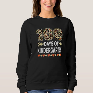 Sweatshirt 100 jours de Leopard de la maternelle 100e jour d'