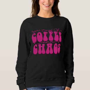 Sweatshirt 100 jours de professeur d'école de café et de chao