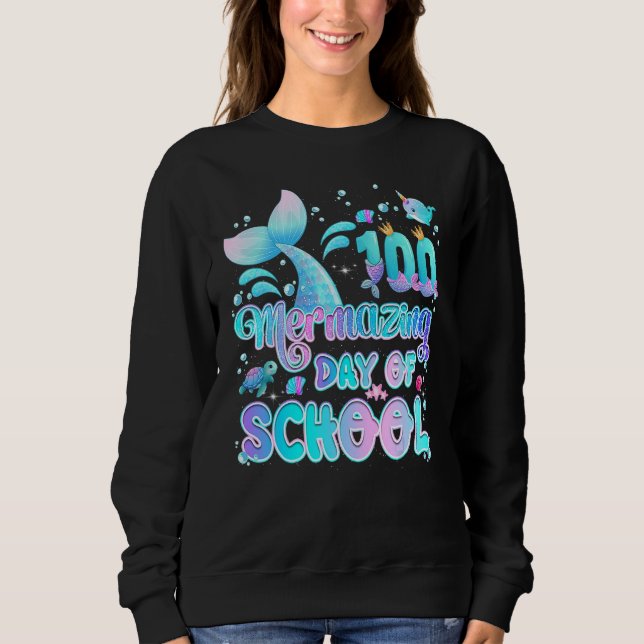 Sweatshirt 100 Jours Mermazing De L'École Fille Sirène Happy  (Devant)