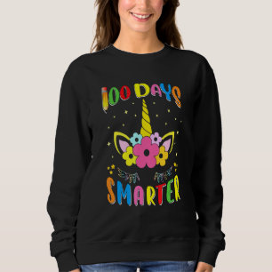 Sweatshirt 100 Jours Smarter Virtual Learning Girl Unicorn Co