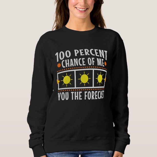Sweatshirt 100 pour cent de chance que je vous dise les prévi (Devant)