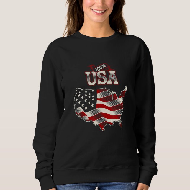 Sweatshirt 100 Usa (Devant)