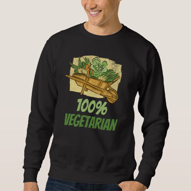 Sweatshirt 100 Vegetarian Vegetables for Vegan Garden Gardner (Devant)