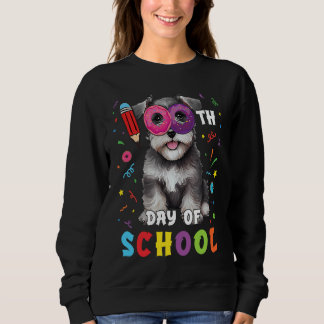 Sweatshirt 100E Jour De L'École Schnauzer Chien Donut 100 Jou
