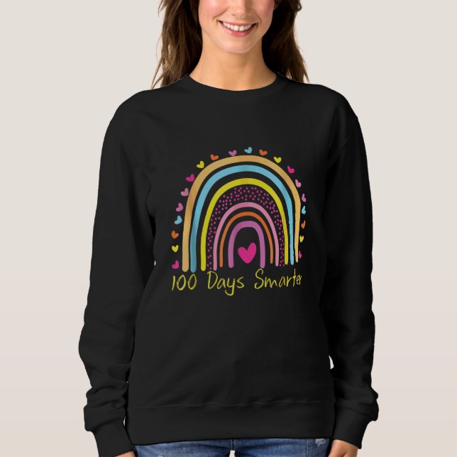 Sweatshirt 100e jour d'école enseignant 100 jours plus intell (Devant)
