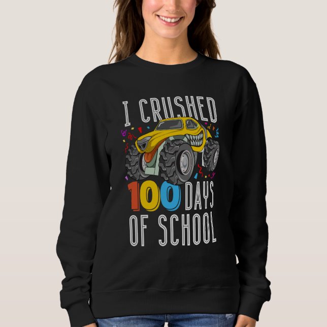 Sweatshirt 100th Day of School 100 Days of School Monster Tru (Devant)