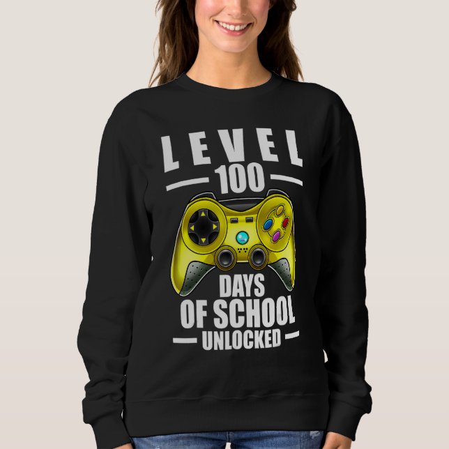 Sweatshirt 100th Day Of School Boys 100 Days Of School Gaming (Devant)