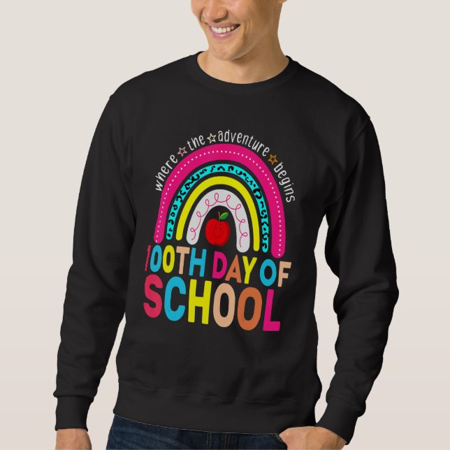Sweatshirt 100th Day Of School Teacher 100 Days Smarter Leopa (Devant)