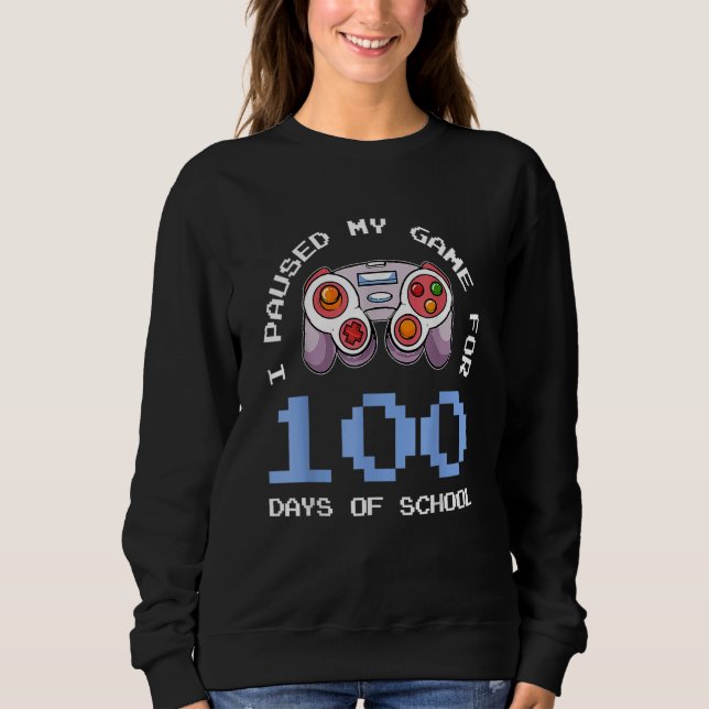Sweatshirt 100th Day Of School Video Controller Gamer (Devant)