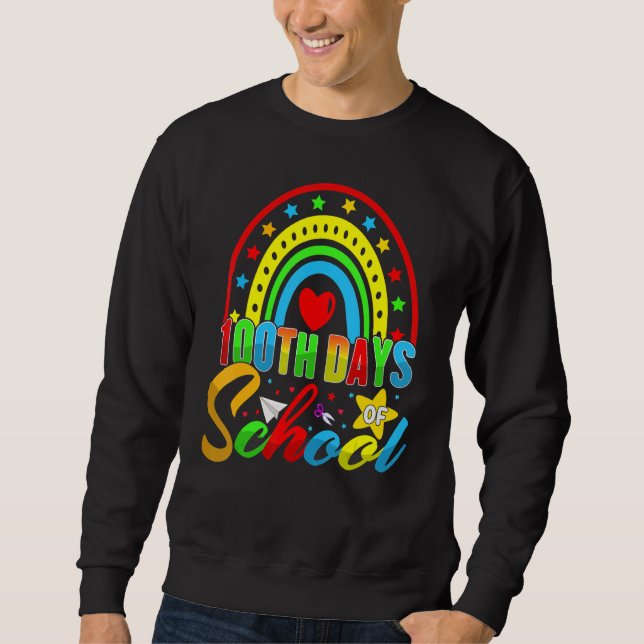 Sweatshirt 100th Days of School Teacher Kids - 100 Days Smart (Devant)