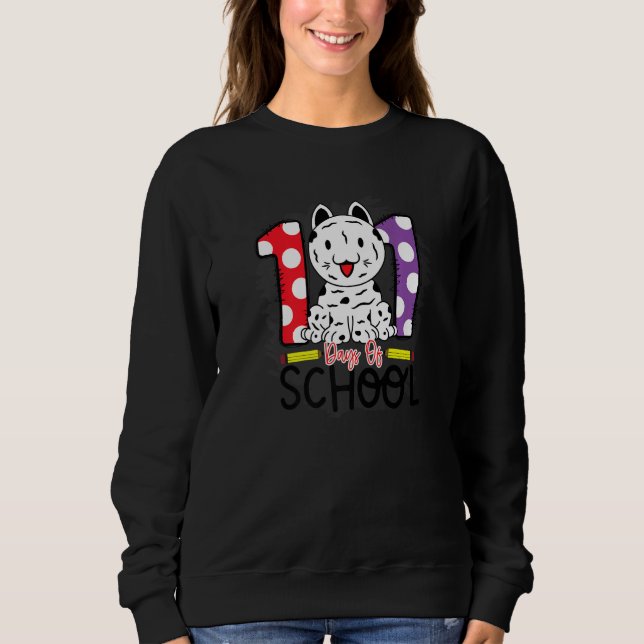 Sweatshirt 101 Days Of School  Dog 100 Days Of School (Devant)