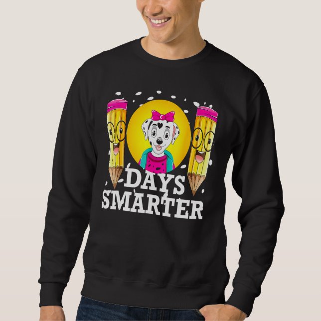 Sweatshirt 101 Jours Smarter 100 Jours D'École Finit Étudiant (Devant)