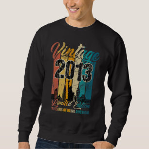 Sweatshirt 10 ans Vintage 2013 10ème anniversaire