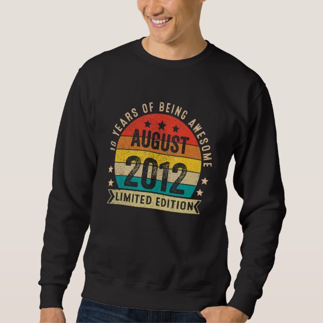 Sweatshirt 10e anniversaire août 2012 10 ans (Devant)