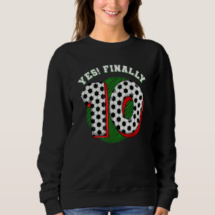 Sweatshirt 10e anniversaire Soccer Thème Anniversaire Fête 10