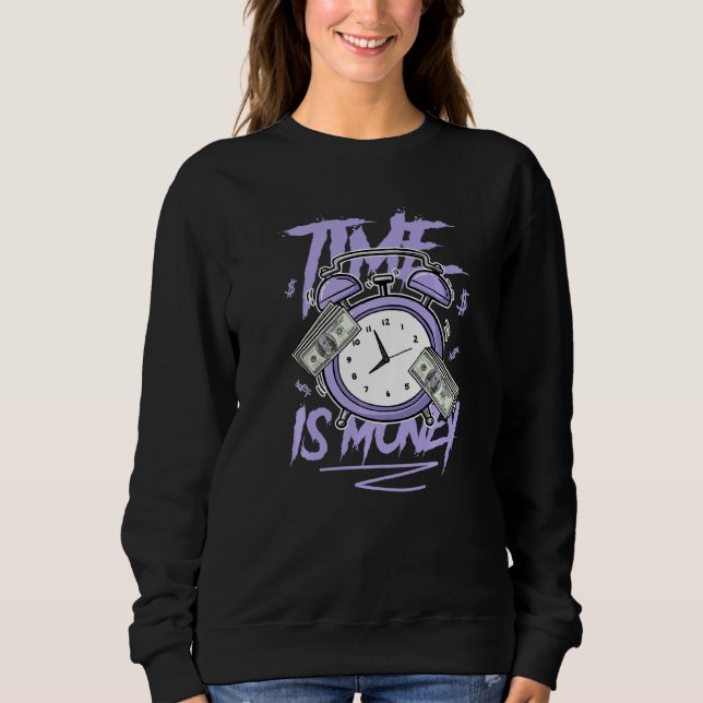 Sweatshirt 11 Violet Pur Faible Le Temps Est De L'Argent Chau (Devant)