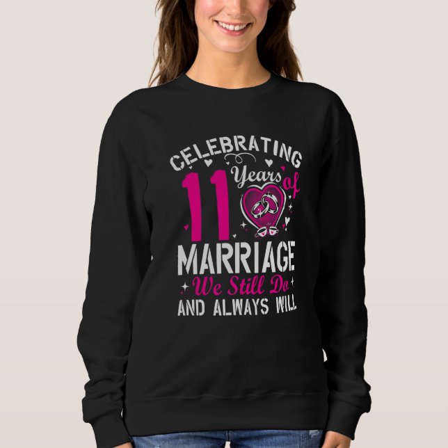 Sweatshirt 11th Wedding Anniversary Matching Couple Men Women (Devant)