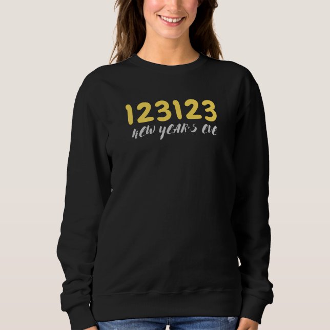 Sweatshirt 123123 Jaune du réveillon du Nouvel An (Devant)