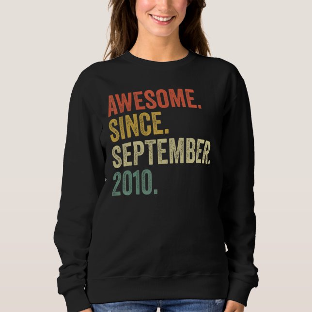 Sweatshirt 12 Ans Awesome Depuis Septembre 2010 12th Bir (Devant)