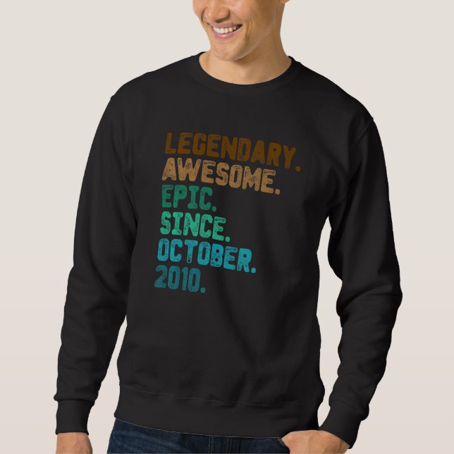 Sweatshirt 12 ans de légende depuis octobre 2010 12e annivers (Devant)