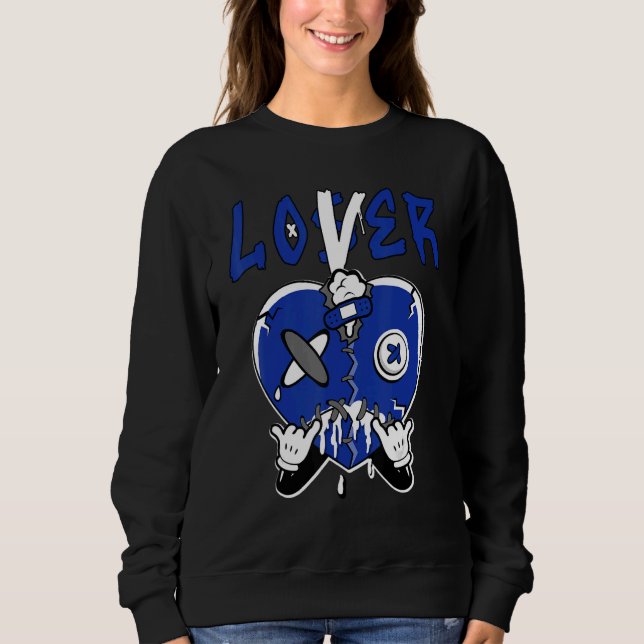 Sweatshirt 12 Hyper Royal Loser   Drip Heart Hyper Royal 12s (Devant)