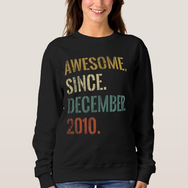 Sweatshirt 12e anniversaire 12 ans stupéfiant depuis le 2 déc (Devant)