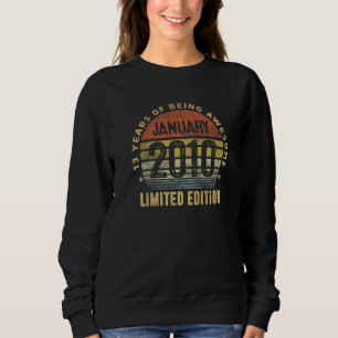 Sweatshirt 13 Ans Awesome Depuis Janvier 2010 13e Anniversair