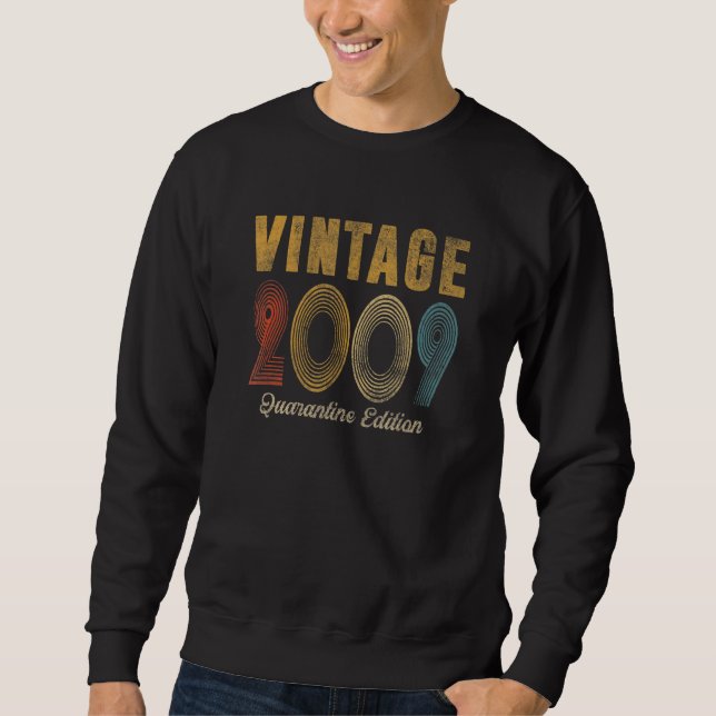 Sweatshirt 13 ans Vintage 2009 13e anniversaire (Devant)