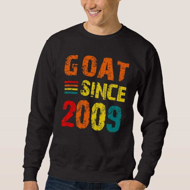 Sweatshirt 13e anniversaire 13 ans chèvre depuis 2009 (Devant)