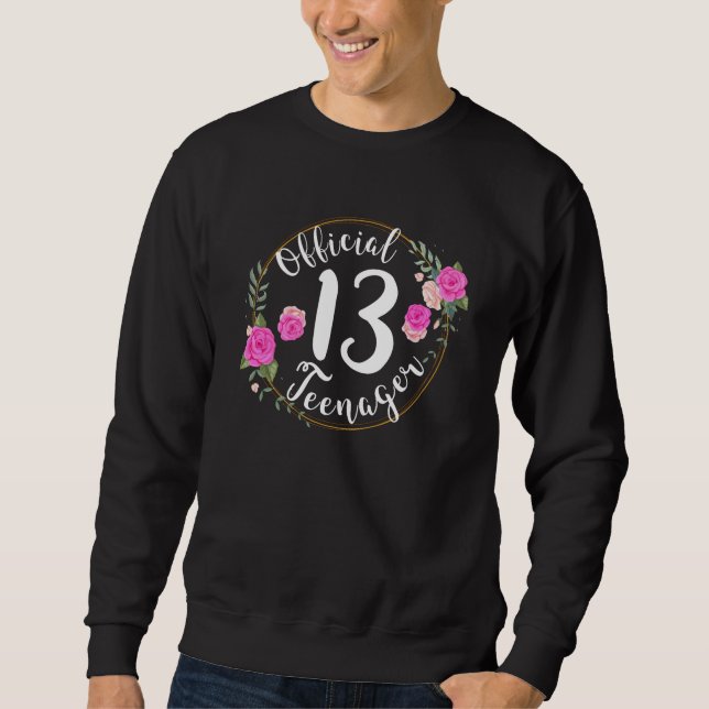 Sweatshirt 13e anniversaire officiel adolescent de 13 ans (Devant)