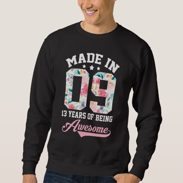 Sweatshirt 13ème Anniversaire Fille Pour Adolescentes Fabriqu (Devant)