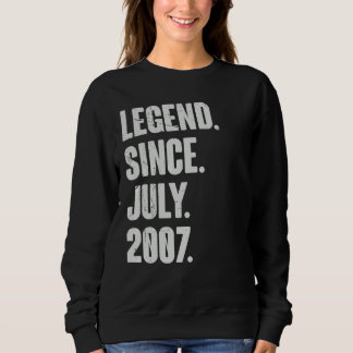 Sweatshirt 14 Ans 14e Anniversaire Légende depuis juillet 200