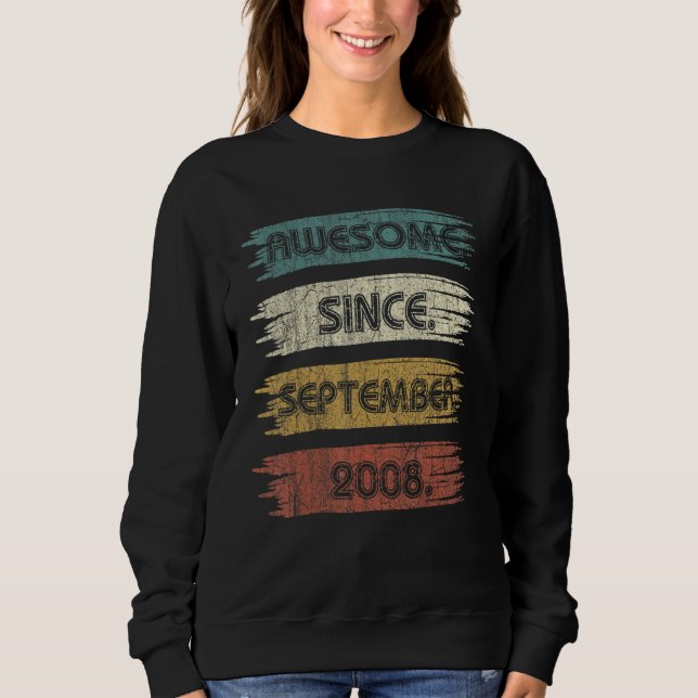 Sweatshirt 14 Ans Awesome Depuis Septembre 2008 14th Bi (Devant)