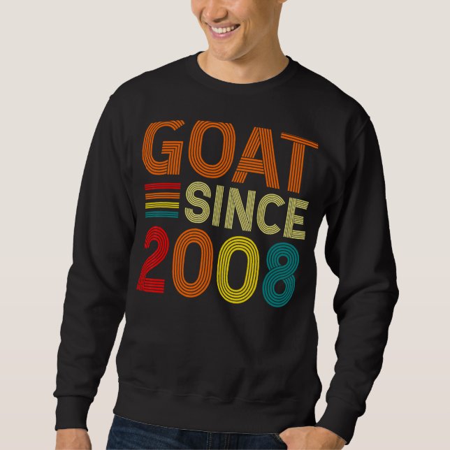 Sweatshirt 14e anniversaire 14 ans chèvre depuis 2008 1 (Devant)