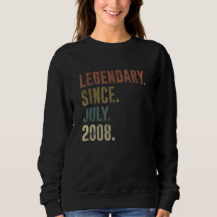 Sweatshirt 14ème anniversaire Légende Vintage depuis juillet