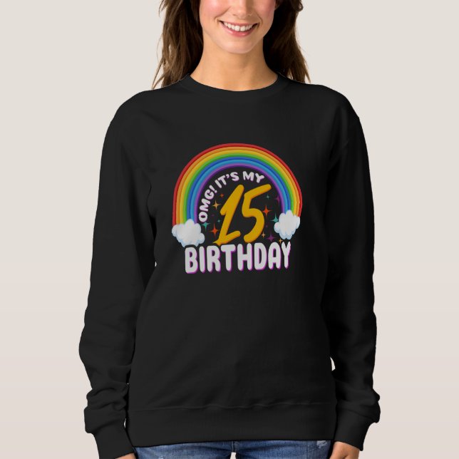 Sweatshirt 15 C'est mon anniversaire 15e anniversaire Bda 15  (Devant)