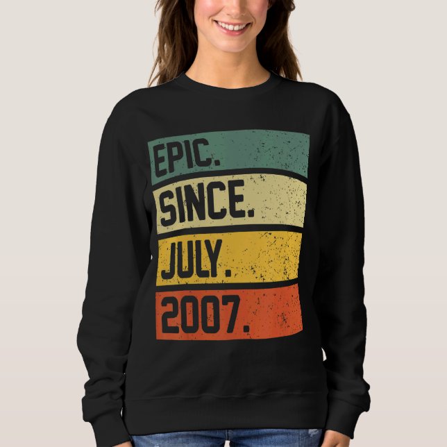 Sweatshirt 15e anniversaire 15 ans Epic depuis juillet 2007 M (Devant)