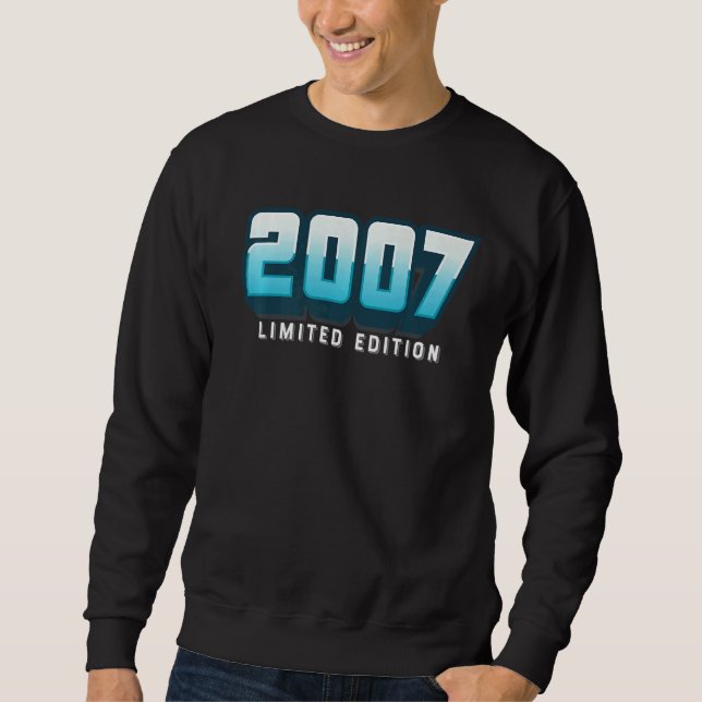 Sweatshirt 15e anniversaire garçon fille 15 ans 2007 8 (Devant)