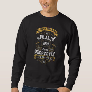 Sweatshirt 15ème Anniversaire Légendes Sont Nées En Juillet 2