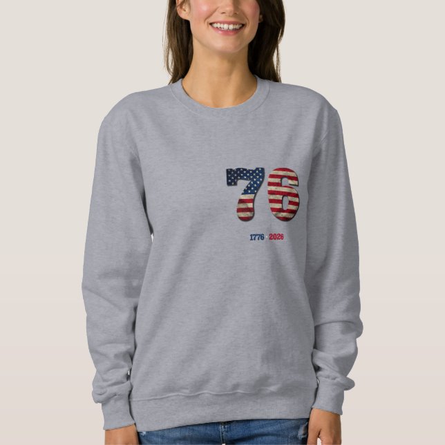 Sweatshirt 1776-2026 USA 250th Anniversary Patriotic Design (Devant)