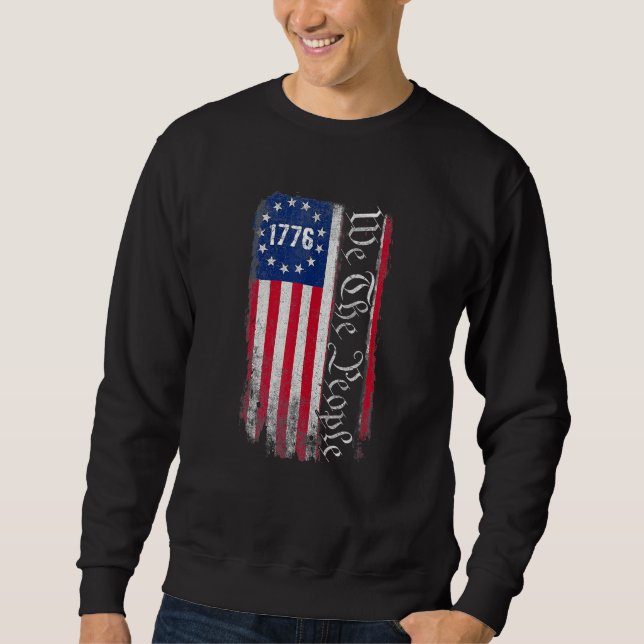 Sweatshirt 1776 Nous Le Peuple Américain Patriotique Us Drape (Devant)