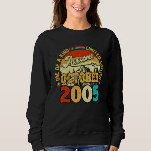 Sweatshirt 17 Ans Awesome depuis Octobre 2005 17e Naissance
