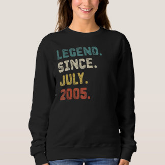 Sweatshirt 17 Ans Légende depuis Juillet 2005 17e Anniversair