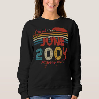 Sweatshirt 18 Anniversaire Légende depuis juin 2004 Partie or