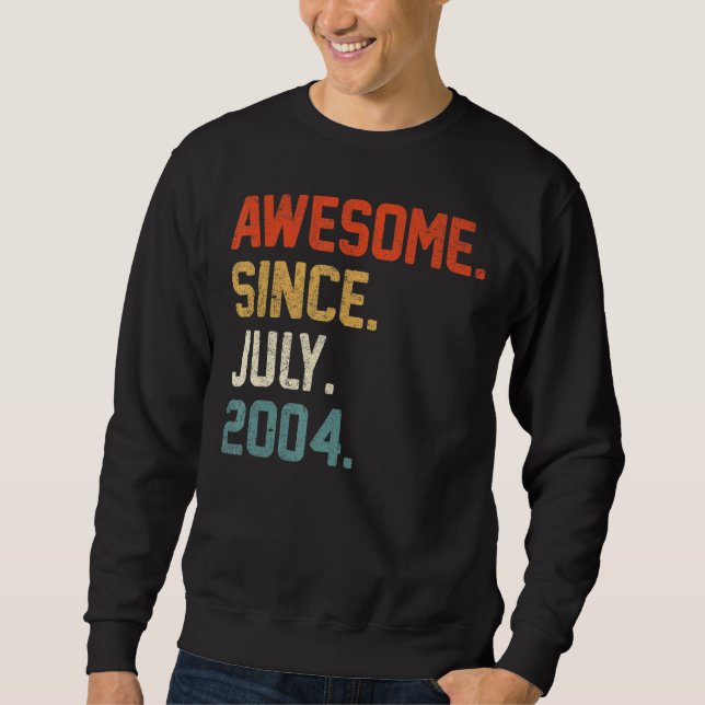 Sweatshirt 18e anniversaire 18 ans stupéfiant depuis juillet  (Devant)
