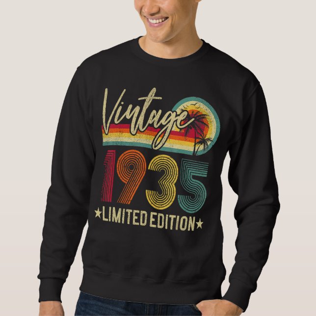 Sweatshirt 1935 87e anniversaire 87 ans sac (Devant)